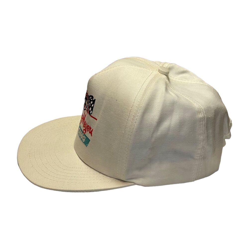 Vintage White Embroidered Made in USA Nascar Heilig Meyers Racing Snapback Cap - Picture 2 of 7